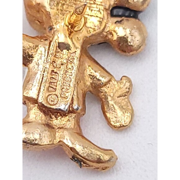 Vintage Signed Walt Disney Productions Enamel Mickey Mouse Pin Or Brooch 3/4" - Picture 6 of 6
